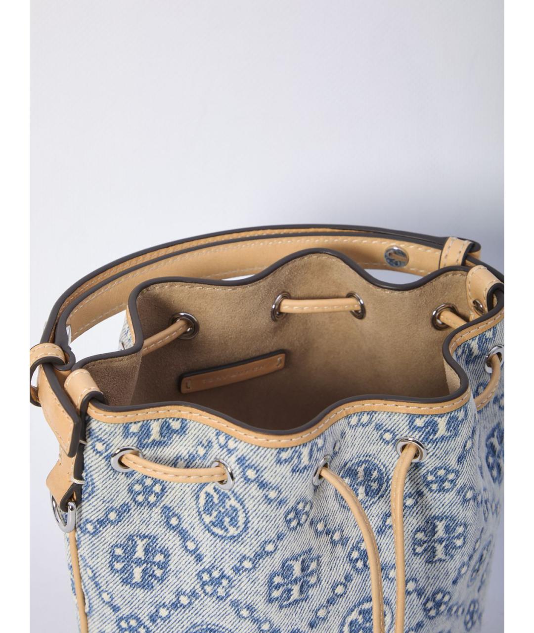 TORY BURCH Синяя кожаная сумка через плечо, фото 4