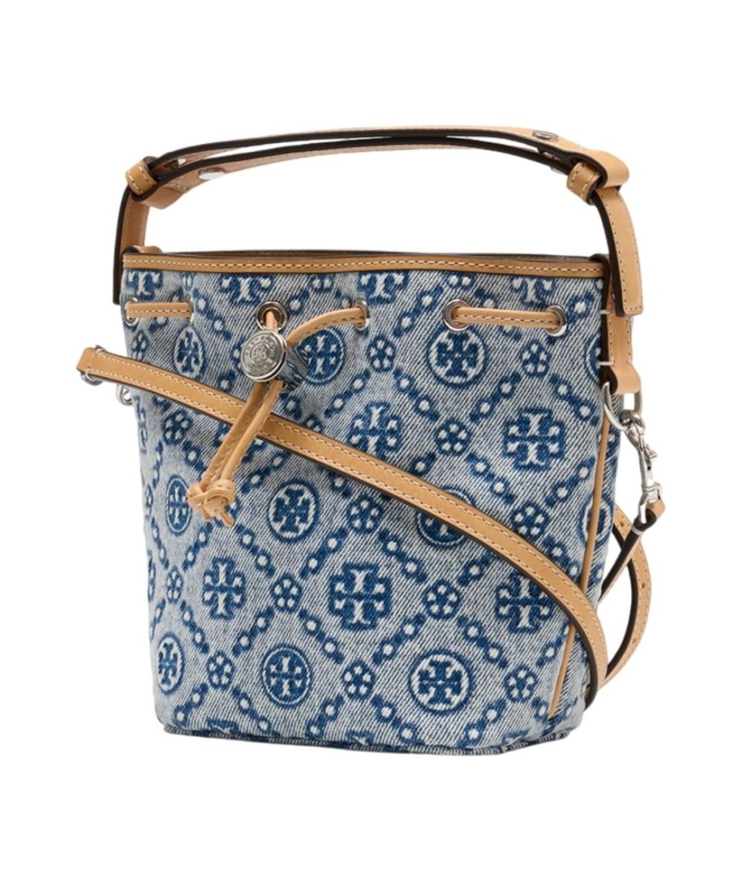 TORY BURCH Синяя кожаная сумка через плечо, фото 2