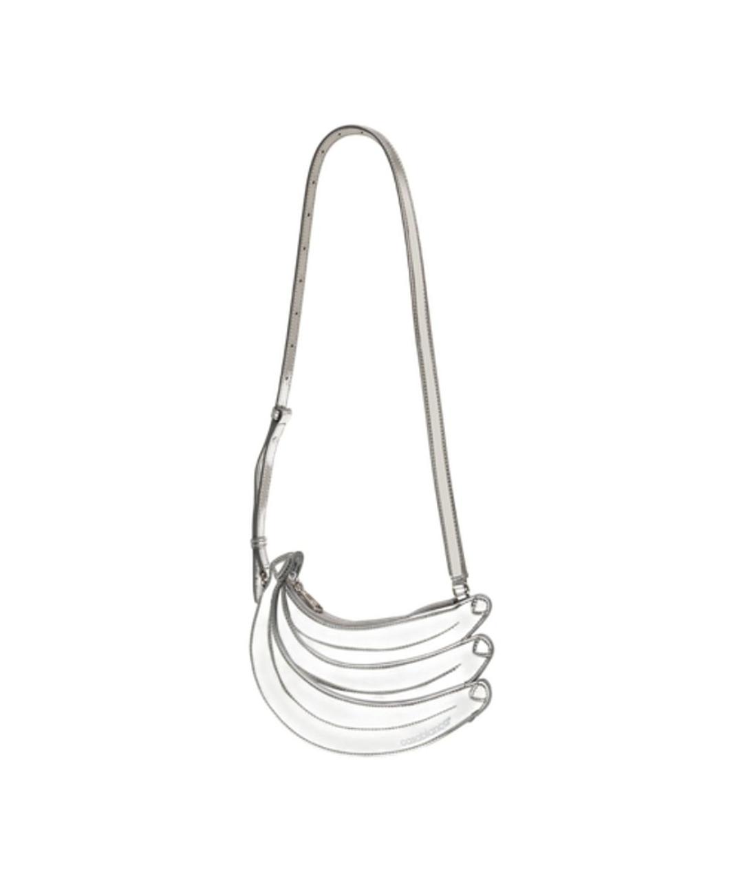 CASABLANCA Серебряная кожаная сумка через плечо, фото 3