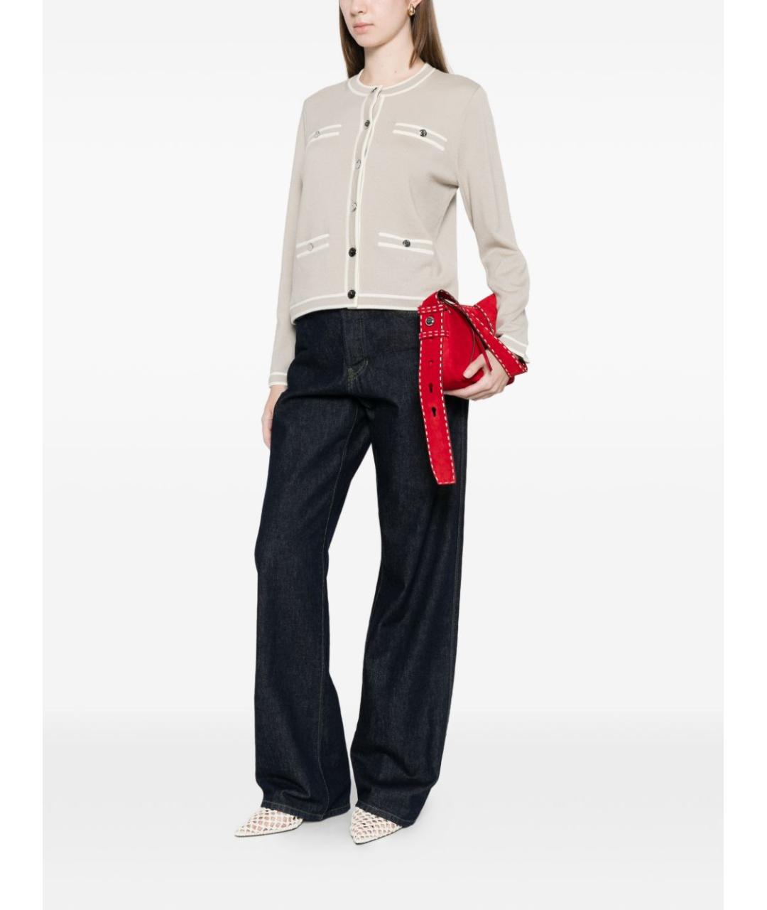 TORY BURCH Серый шерстяной кардиган, фото 3