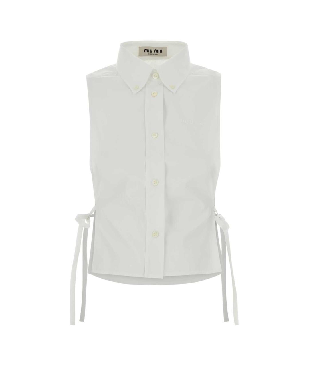 MIU MIU Белая хлопковая рубашка, фото 1