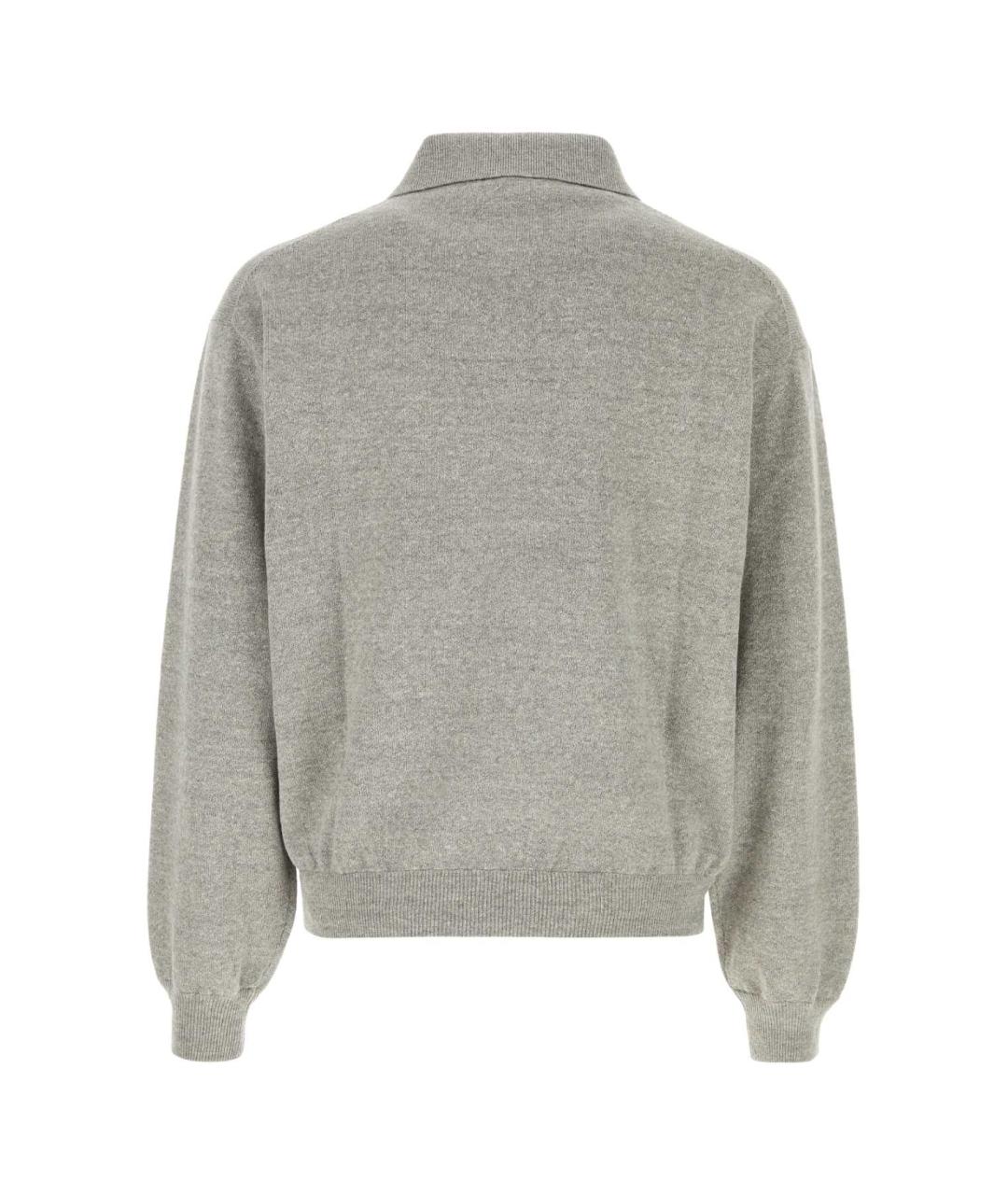 THE ROW Серое хлопковое поло с длинным рукавом, фото 2