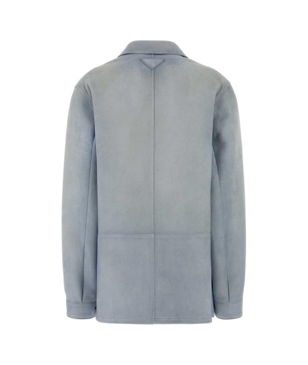 PRADA Голубая замшевая куртка, фото 2