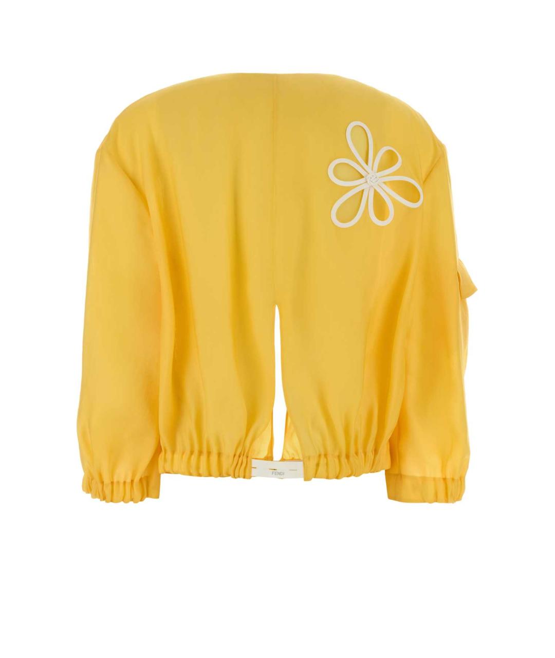 FENDI Желтая вискозная куртка, фото 2