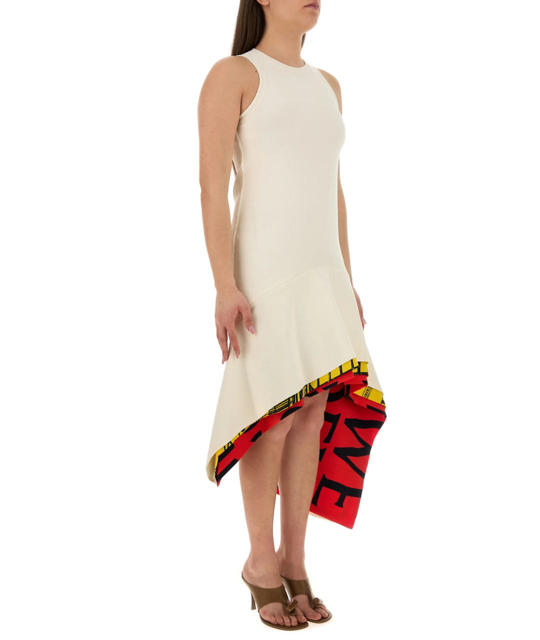 LOEWE Белое вискозное повседневное платье, фото 3