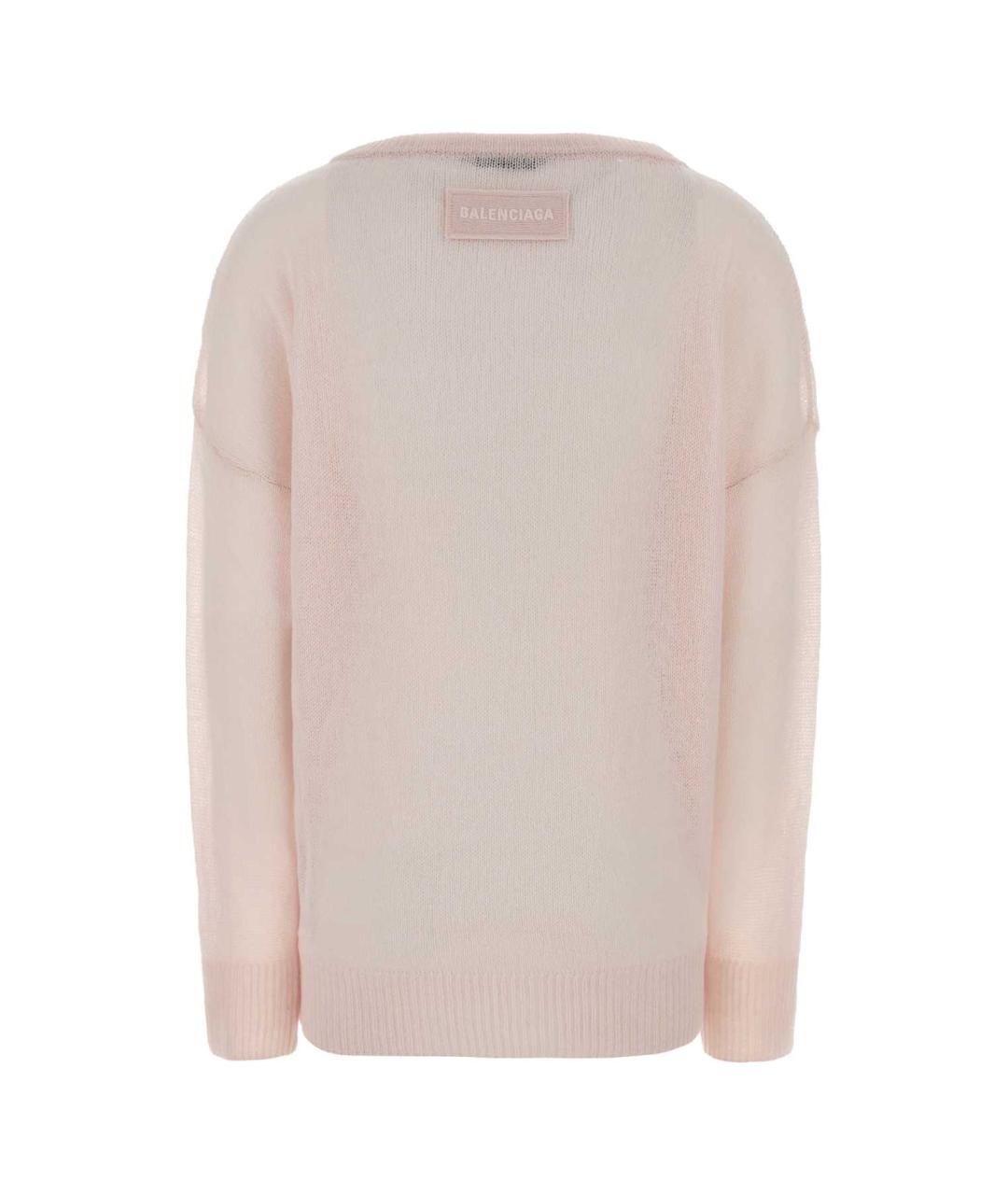 BALENCIAGA Розовый кашемировый джемпер / свитер, фото 2