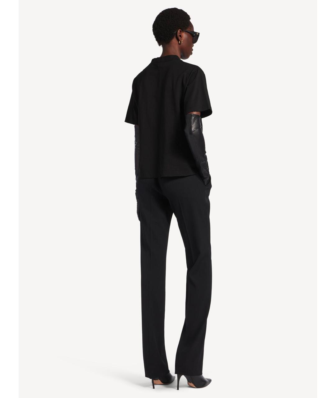 BALENCIAGA Черная хлопковая футболка, фото 3