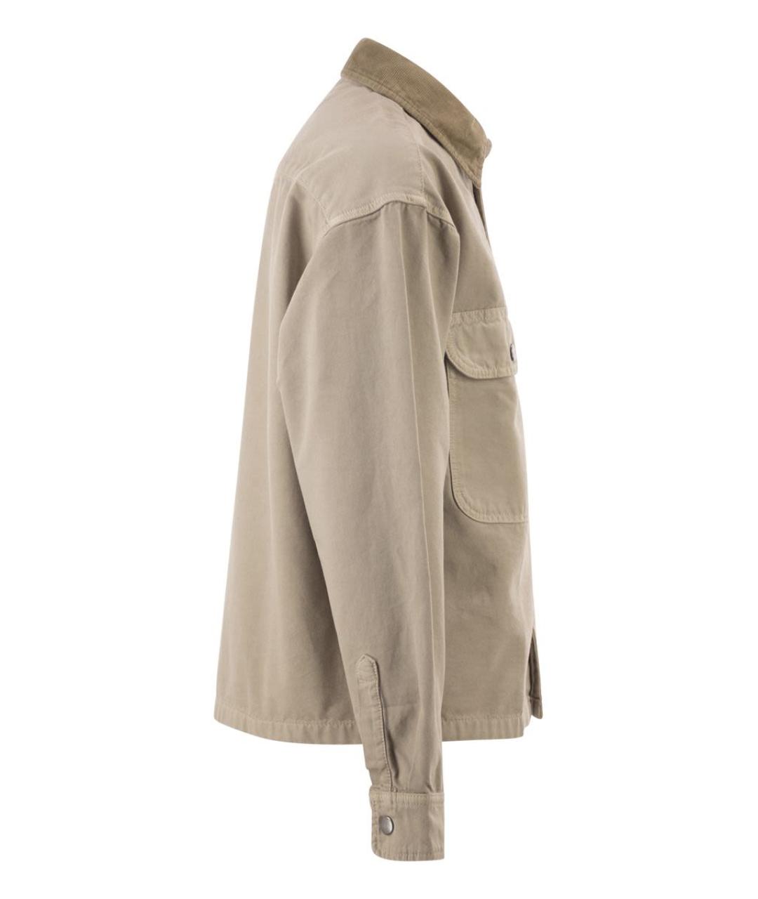 CARHARTT WIP Бежевая хлопковая кэжуал рубашка, фото 3