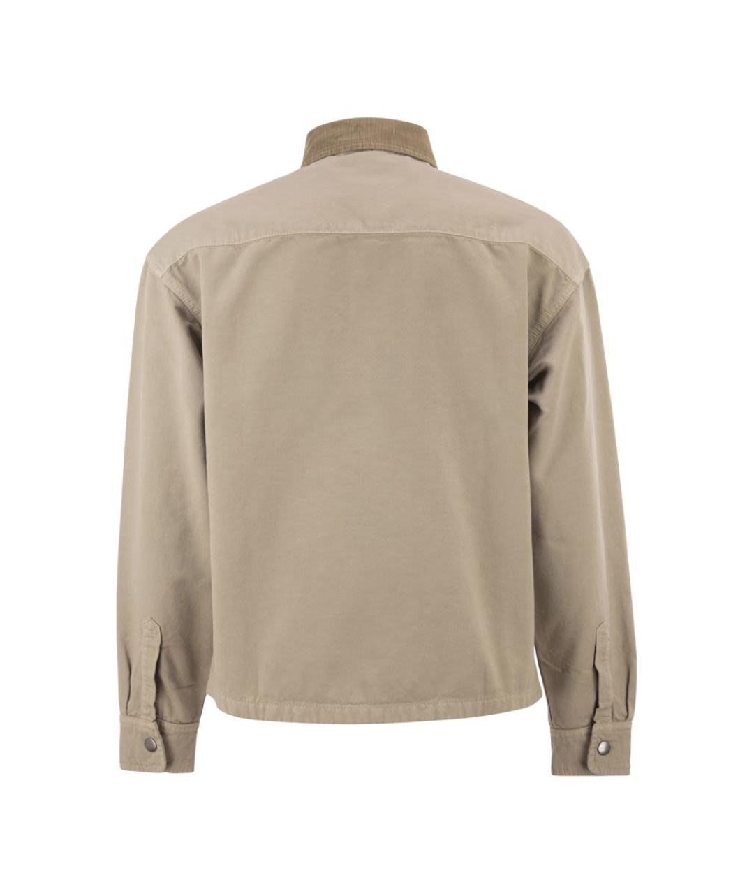 CARHARTT WIP Бежевая хлопковая кэжуал рубашка, фото 2