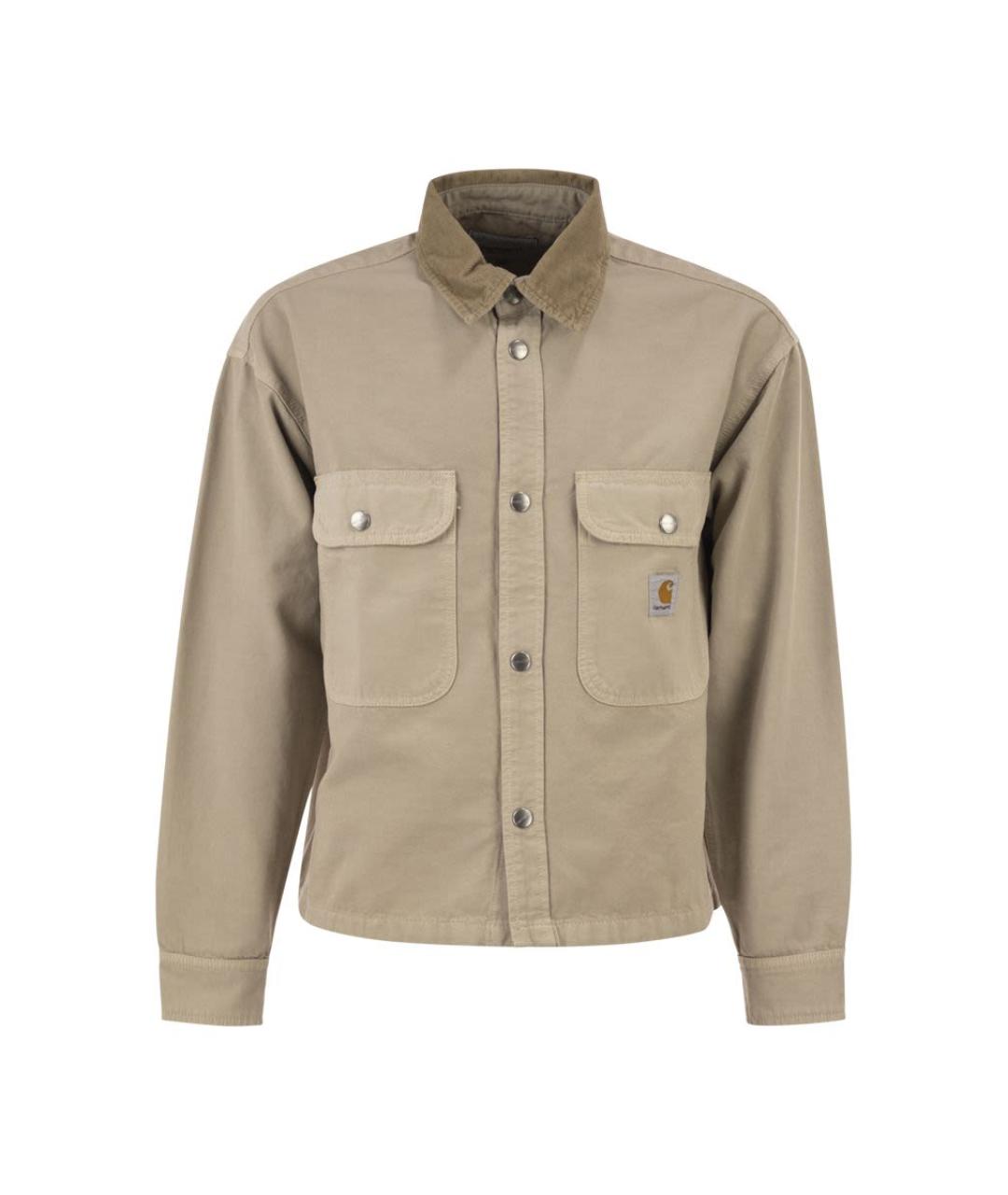 CARHARTT WIP Бежевая хлопковая кэжуал рубашка, фото 1