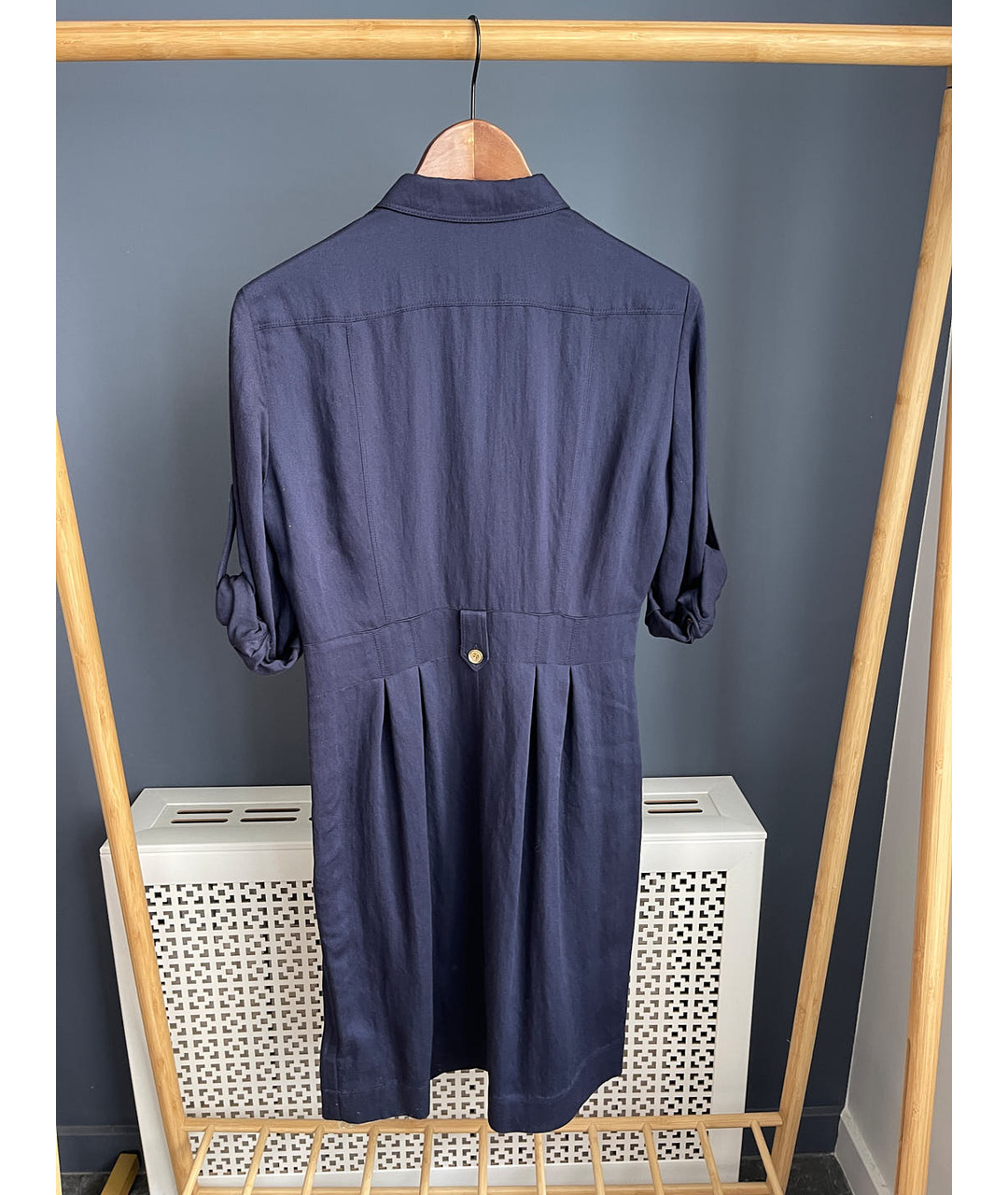 BURBERRY BRIT Синее вискозное повседневное платье, фото 2
