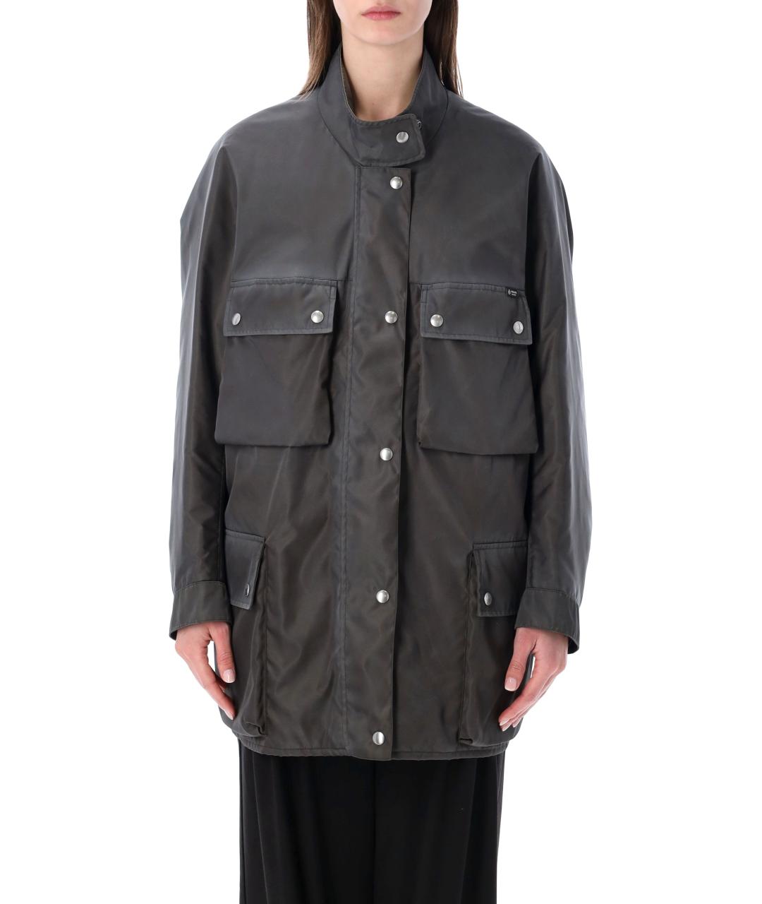 PRADA Серая полиамидовая куртка, фото 1