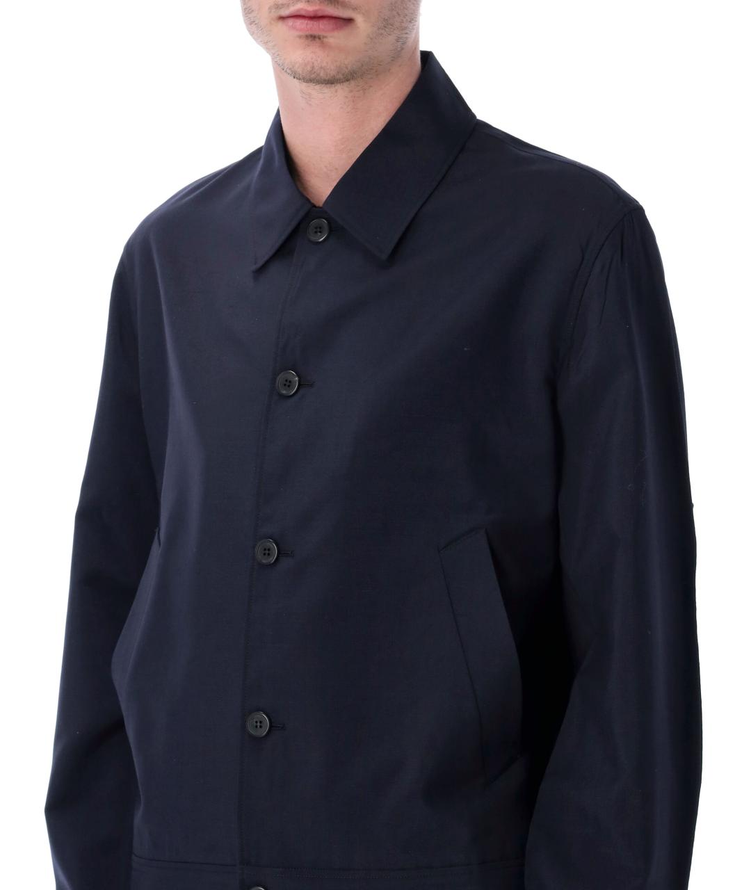 PRADA Темно-синяя шерстяная куртка, фото 3