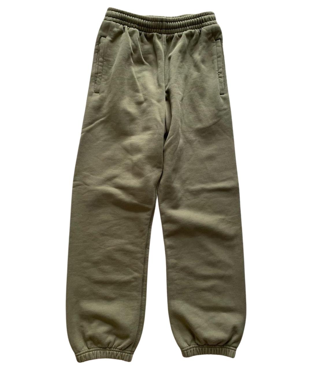 OFF-WHITE Хаки хлопковые повседневные брюки, фото 1