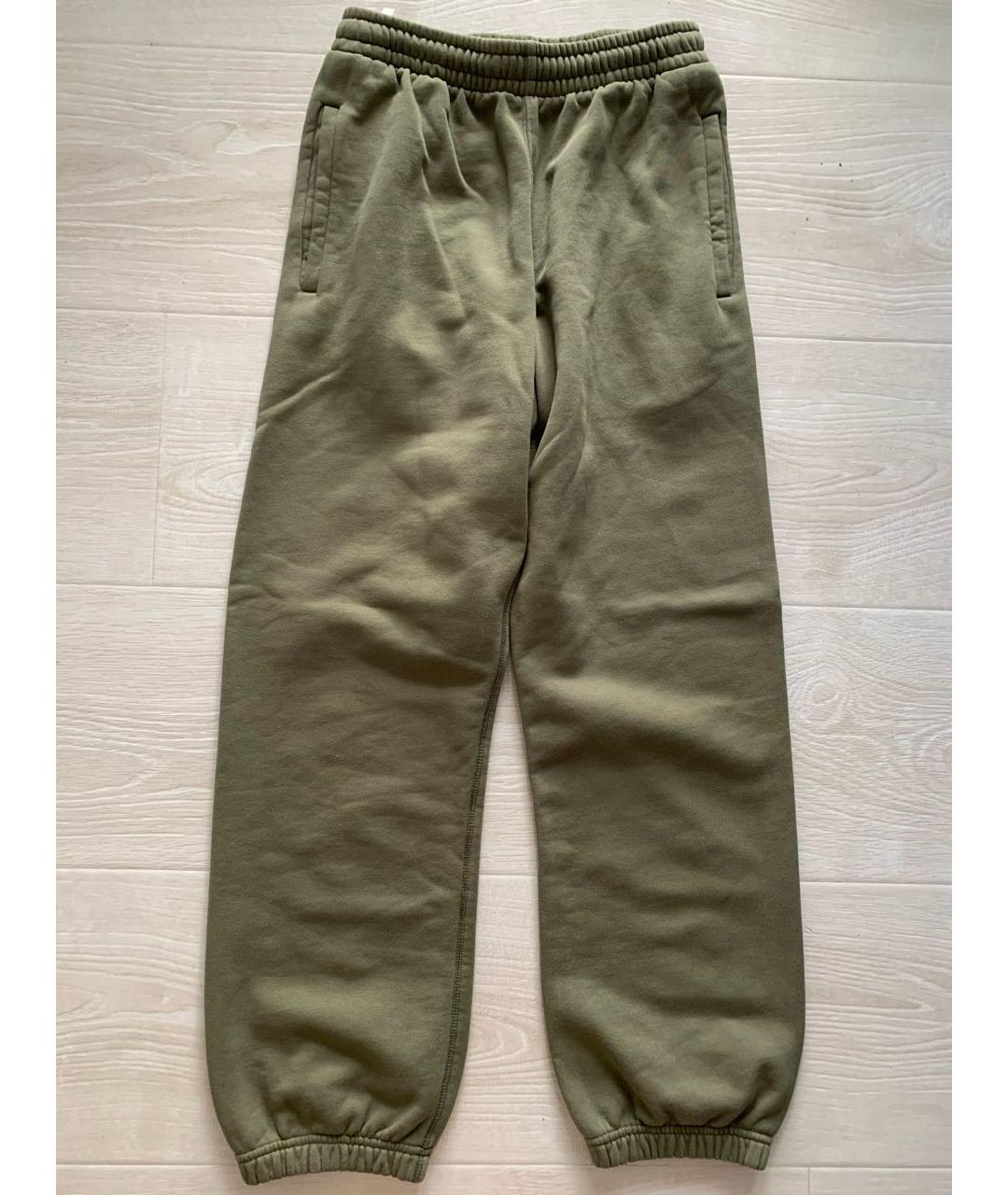 OFF-WHITE Хаки хлопковые повседневные брюки, фото 6