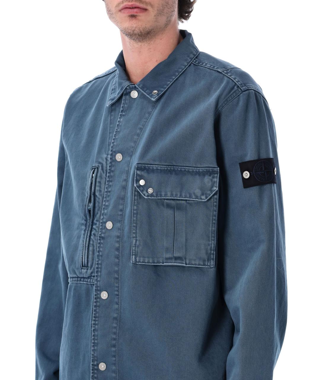 STONE ISLAND Синяя хлопковая куртка, фото 3