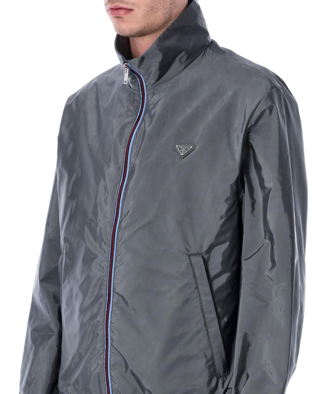 PRADA Серая полиамидовая куртка, фото 3
