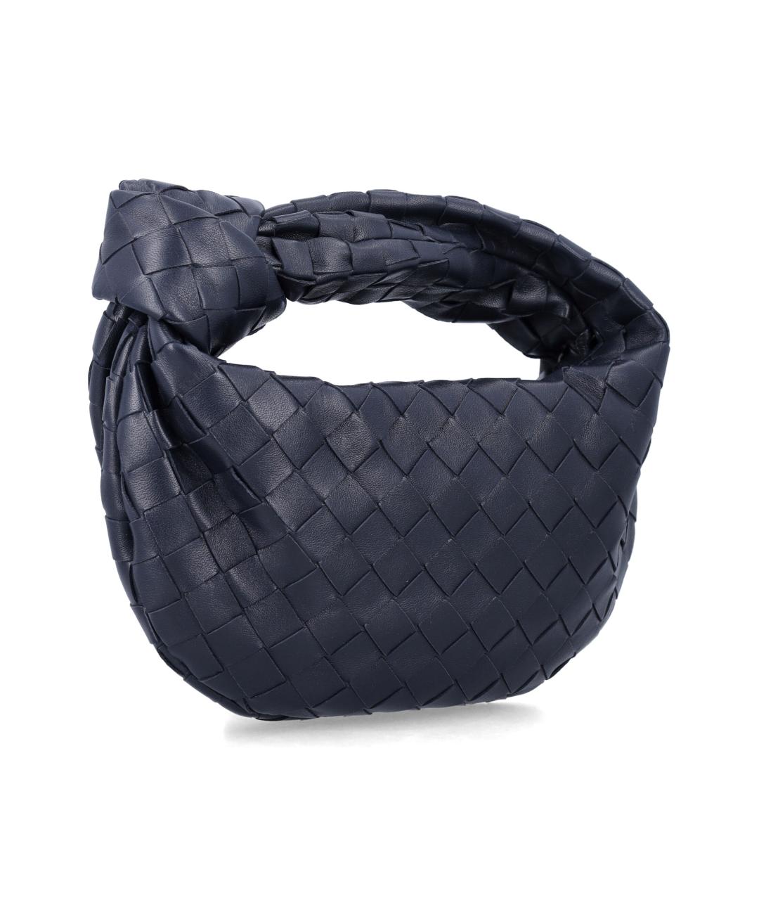 BOTTEGA VENETA Синяя кожаная сумка с короткими ручками, фото 2