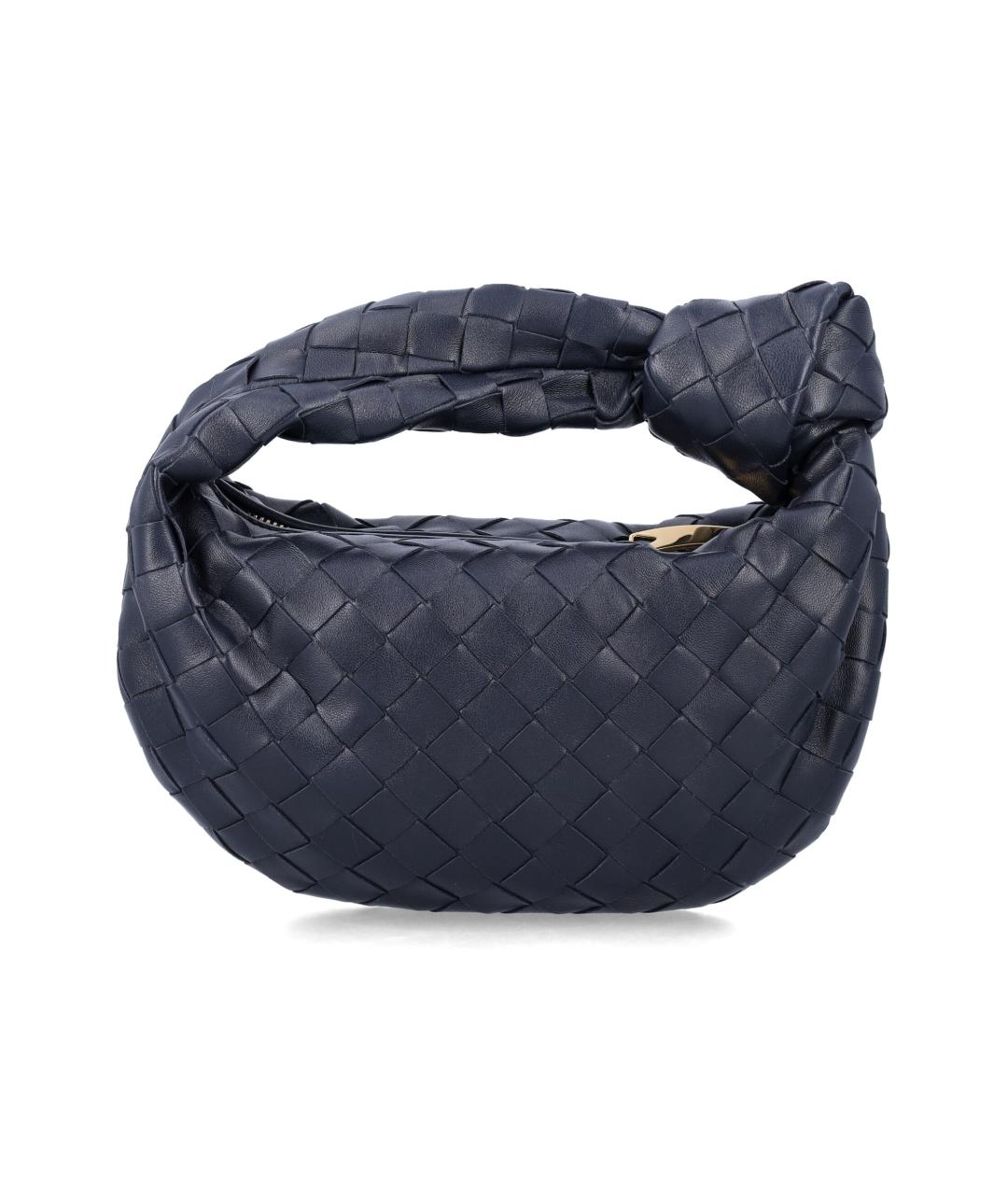 BOTTEGA VENETA Синяя кожаная сумка с короткими ручками, фото 3