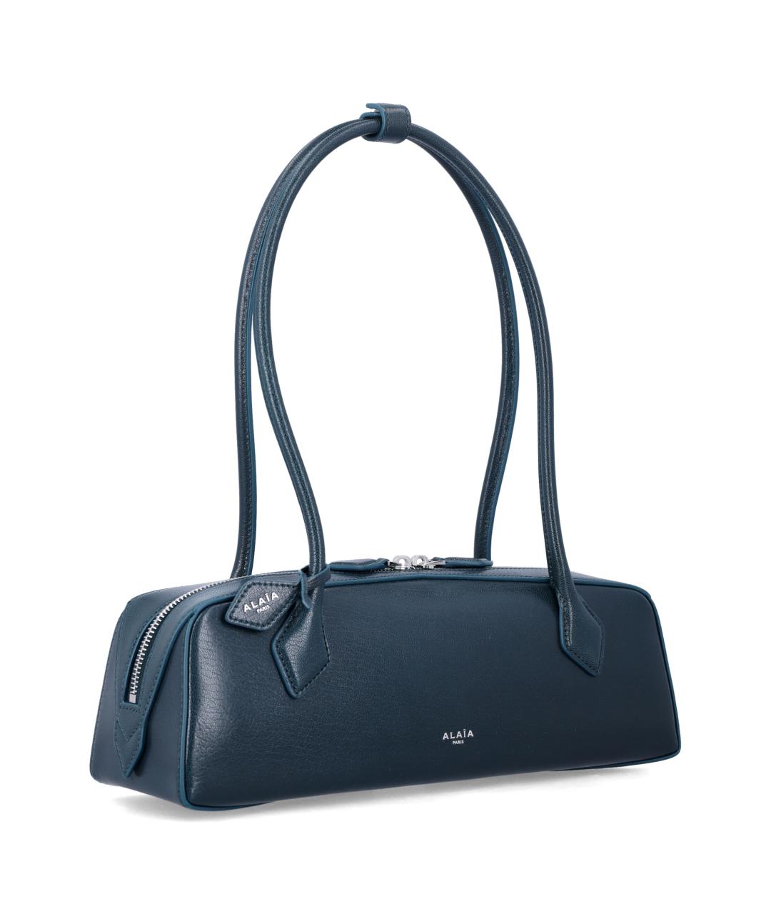 ALAIA Синяя кожаная сумка с короткими ручками, фото 2