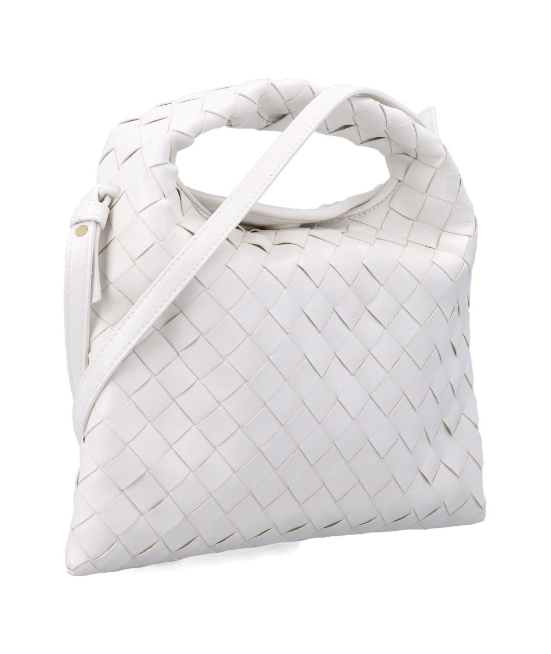 BOTTEGA VENETA Белая кожаная сумка через плечо, фото 2