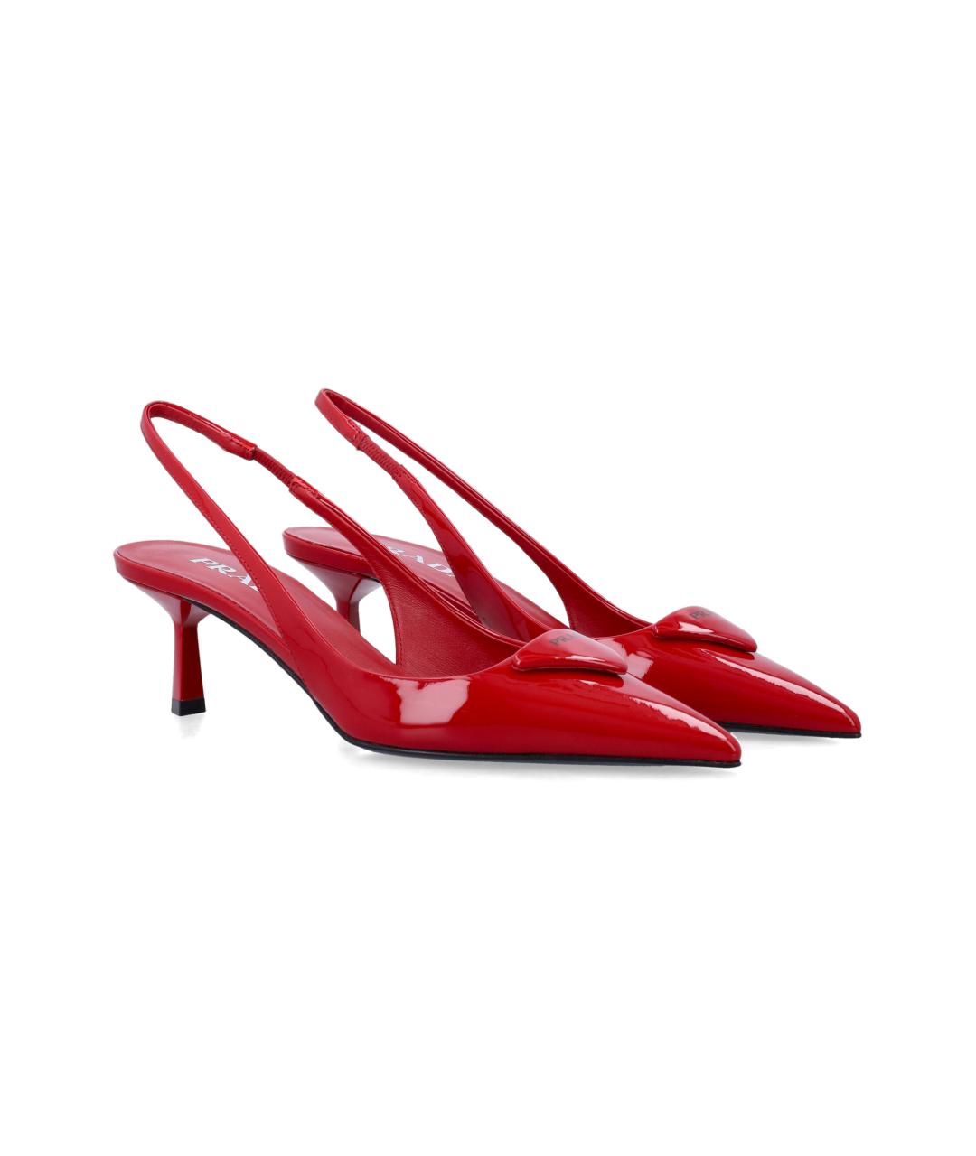 PRADA Красные кожаные туфли, фото 2