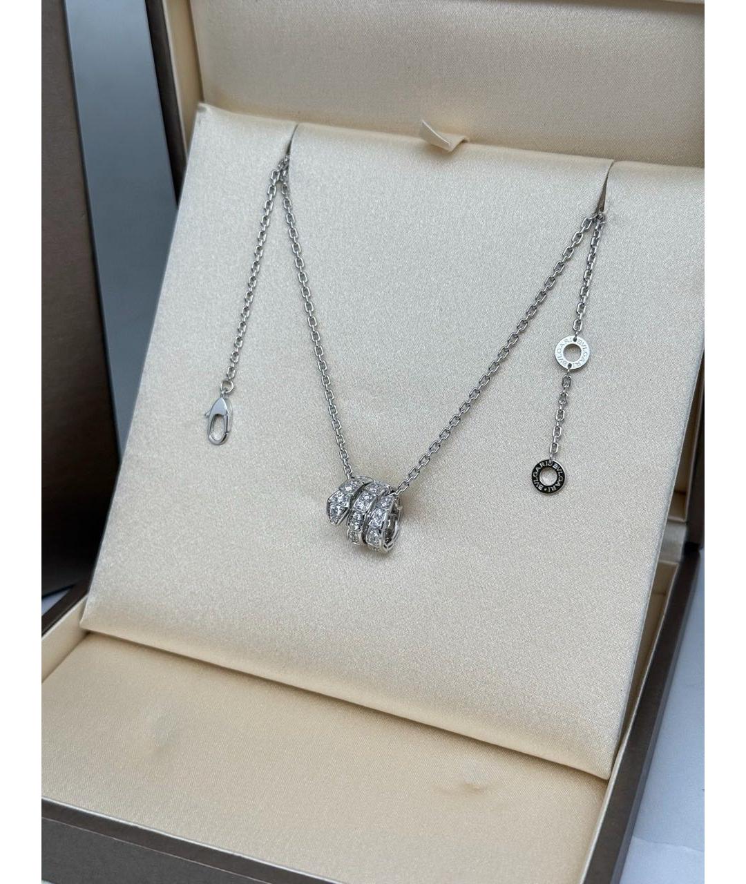 BVLGARI Серебряное колье из белого золота, фото 6