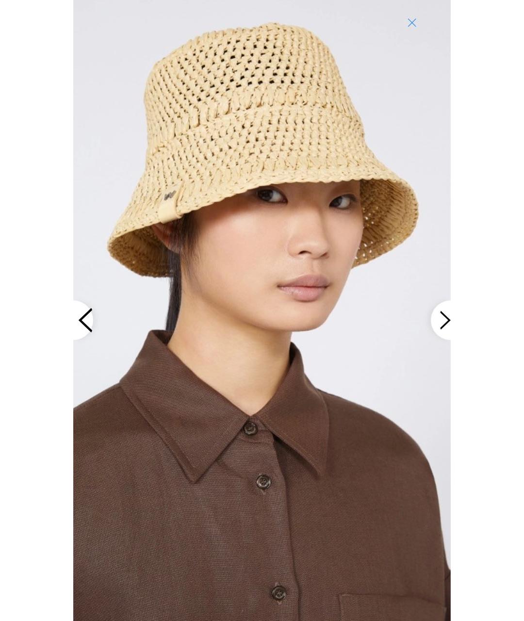 WEEKEND MAX MARA Бежевая шляпа, фото 4