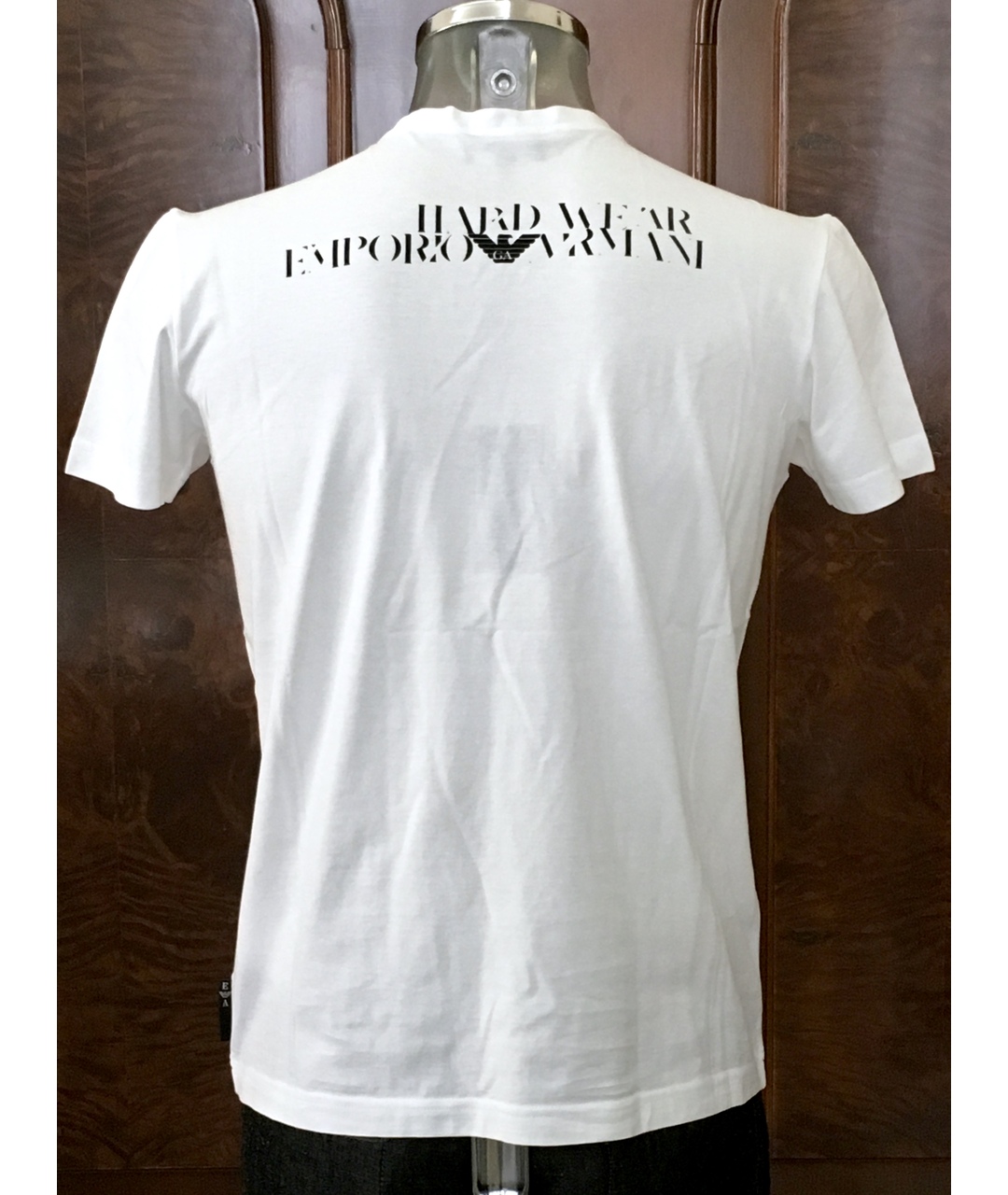 EMPORIO ARMANI Белая хлопковая футболка, фото 2