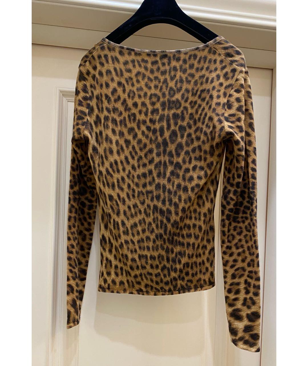 ROBERTO CAVALLI Коричневый шерстяной кардиган, фото 2