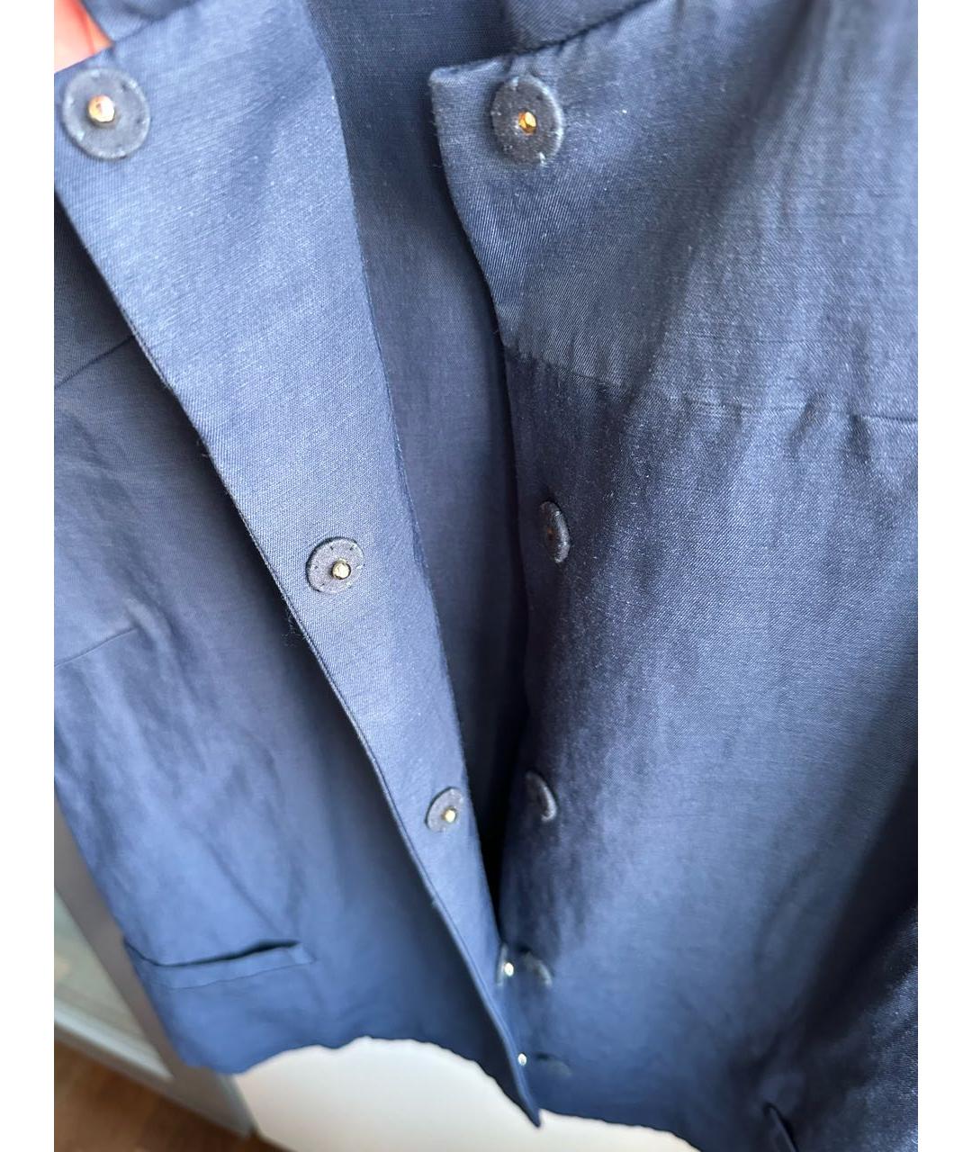 MARNI Темно-синий вискозный жакет/пиджак, фото 4