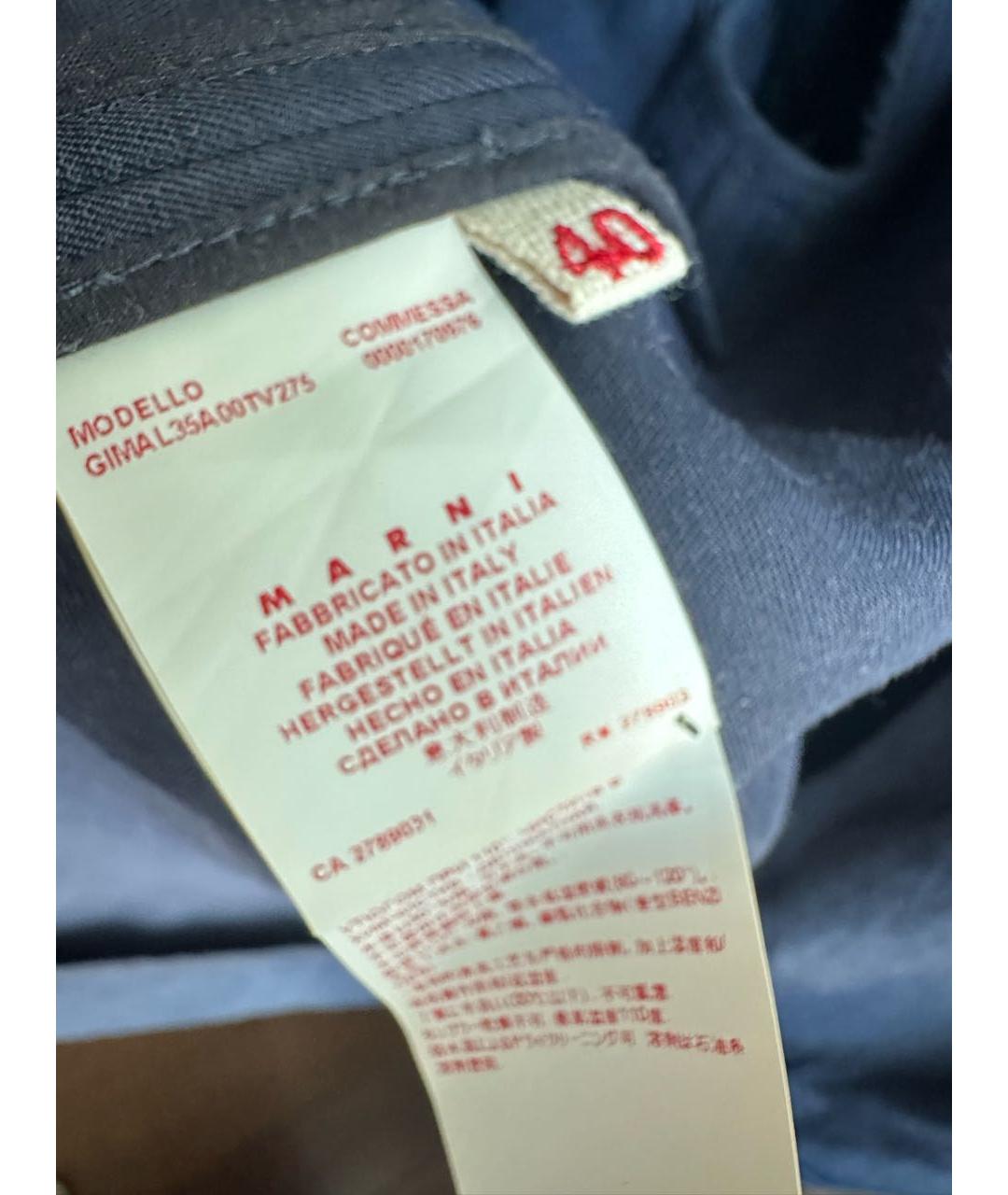 MARNI Темно-синий вискозный жакет/пиджак, фото 6