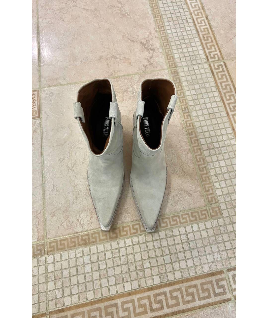 PARIS TEXAS Бежевые замшевые полусапоги, фото 6