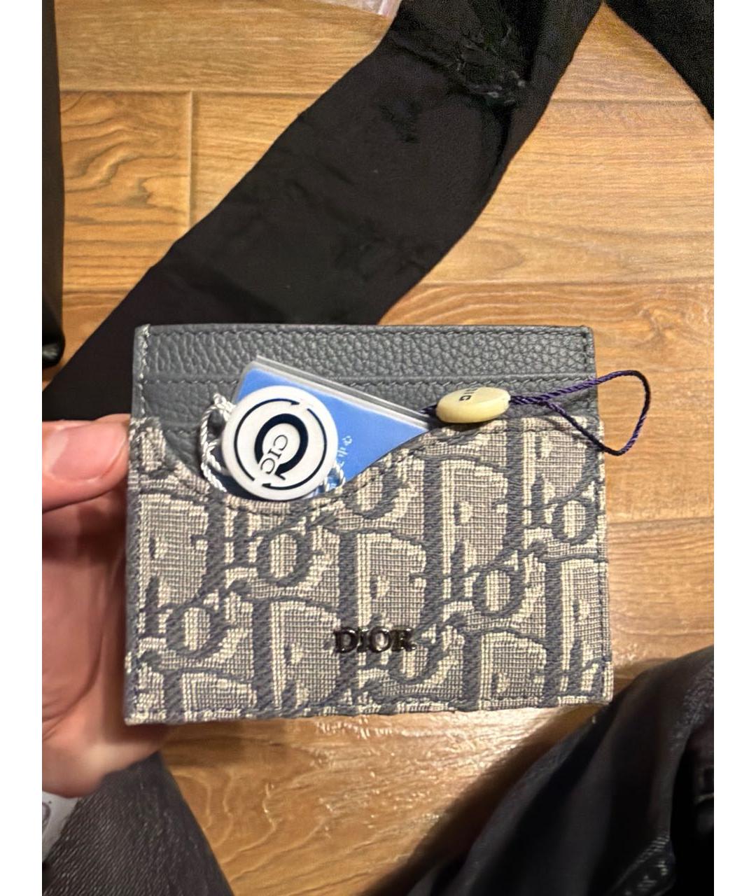 CHRISTIAN DIOR Серый кардхолдер, фото 5