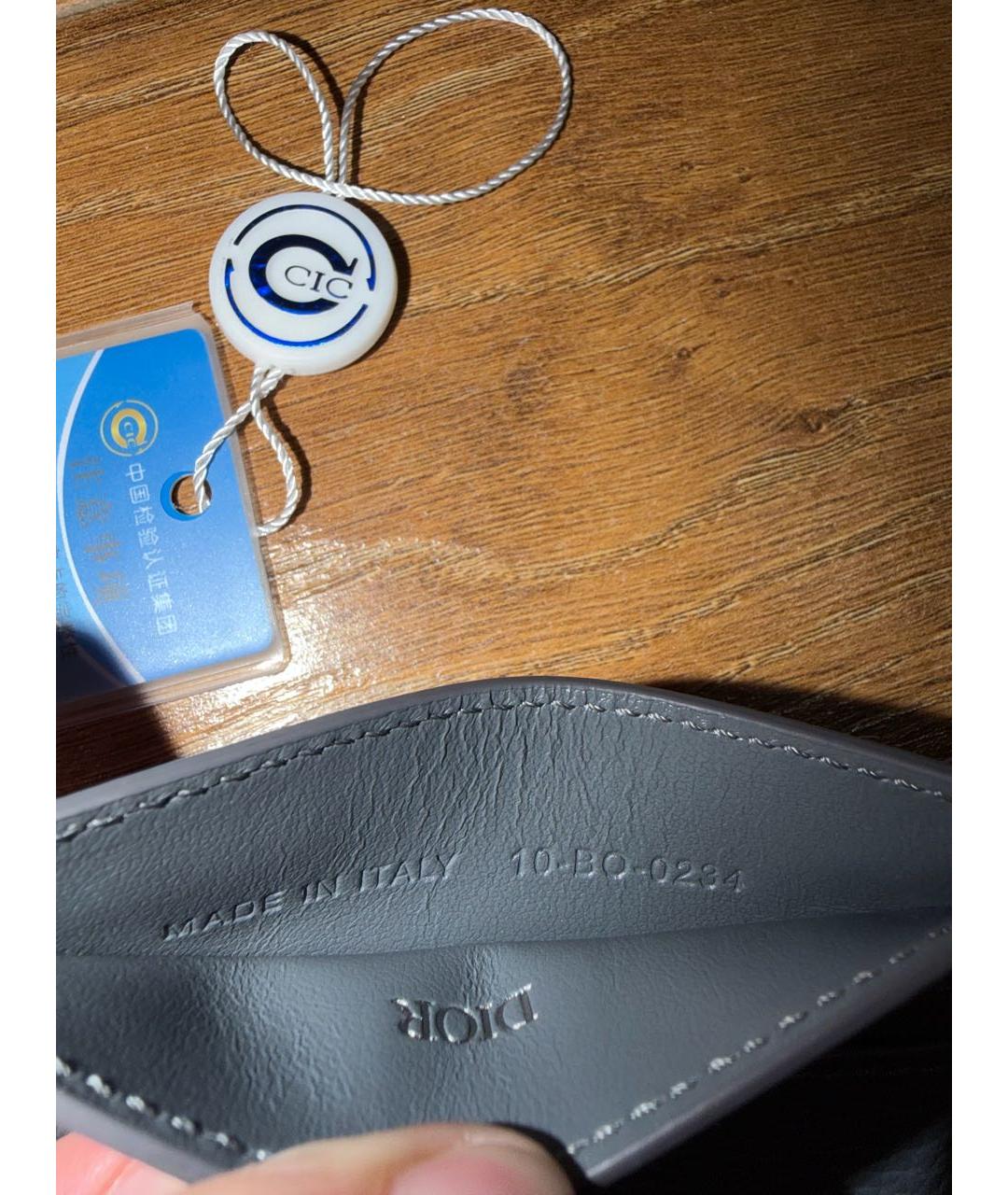 CHRISTIAN DIOR Серый кардхолдер, фото 3