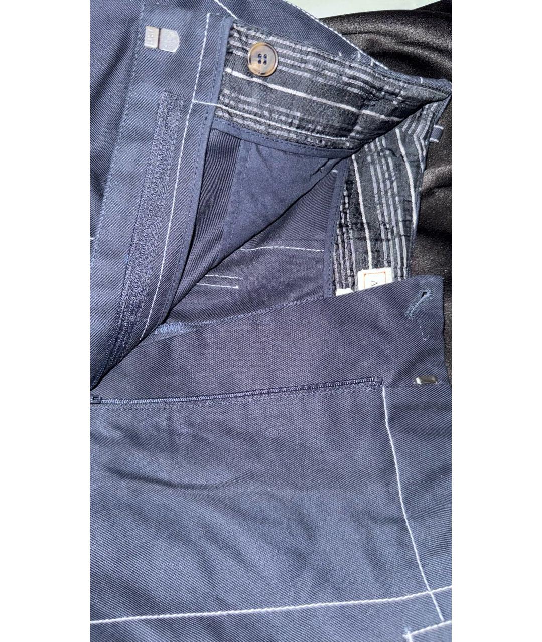 ALEXANDER MCQUEEN Темно-синие хлопковые шорты, фото 4