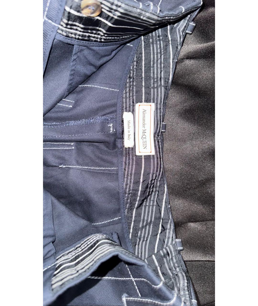 ALEXANDER MCQUEEN Темно-синие хлопковые шорты, фото 3