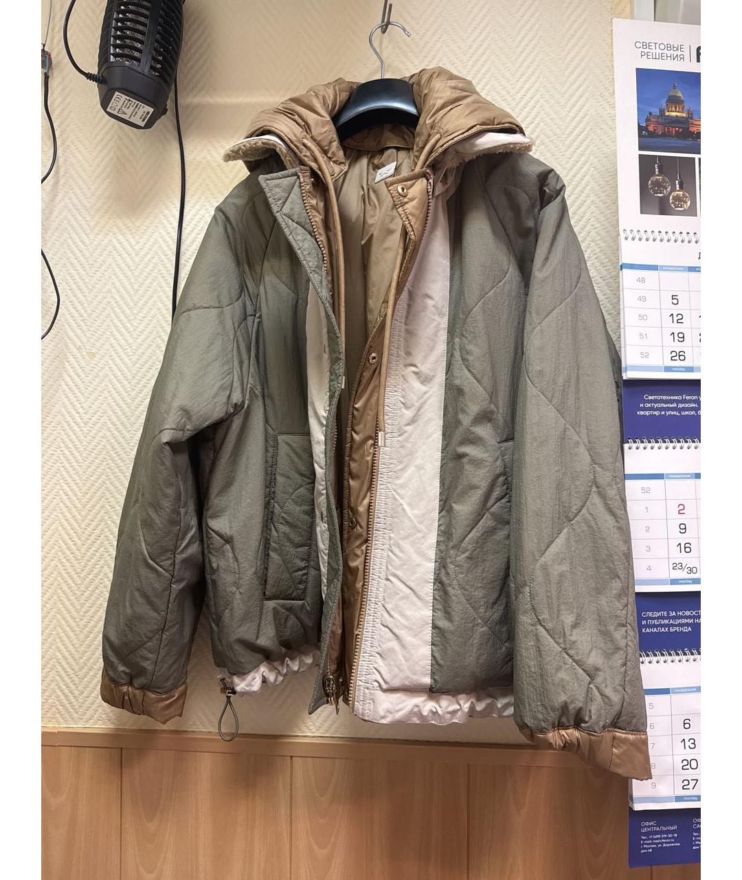 WEEKEND MAX MARA Бежевая полиэстеровая куртка, фото 6