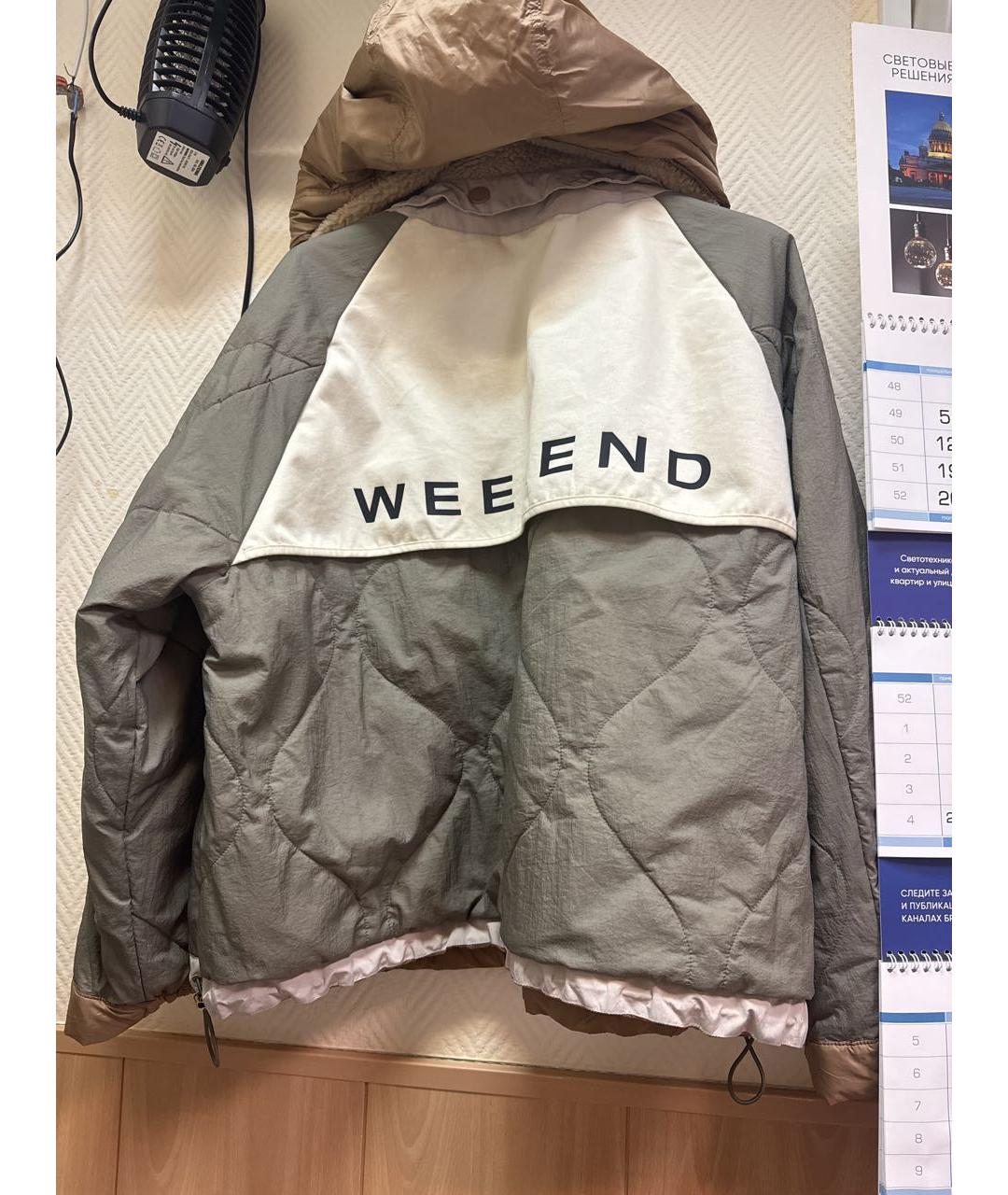 WEEKEND MAX MARA Бежевая полиэстеровая куртка, фото 3