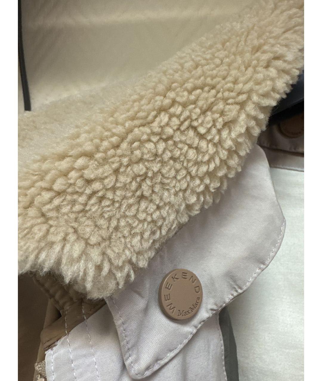 WEEKEND MAX MARA Бежевая полиэстеровая куртка, фото 5