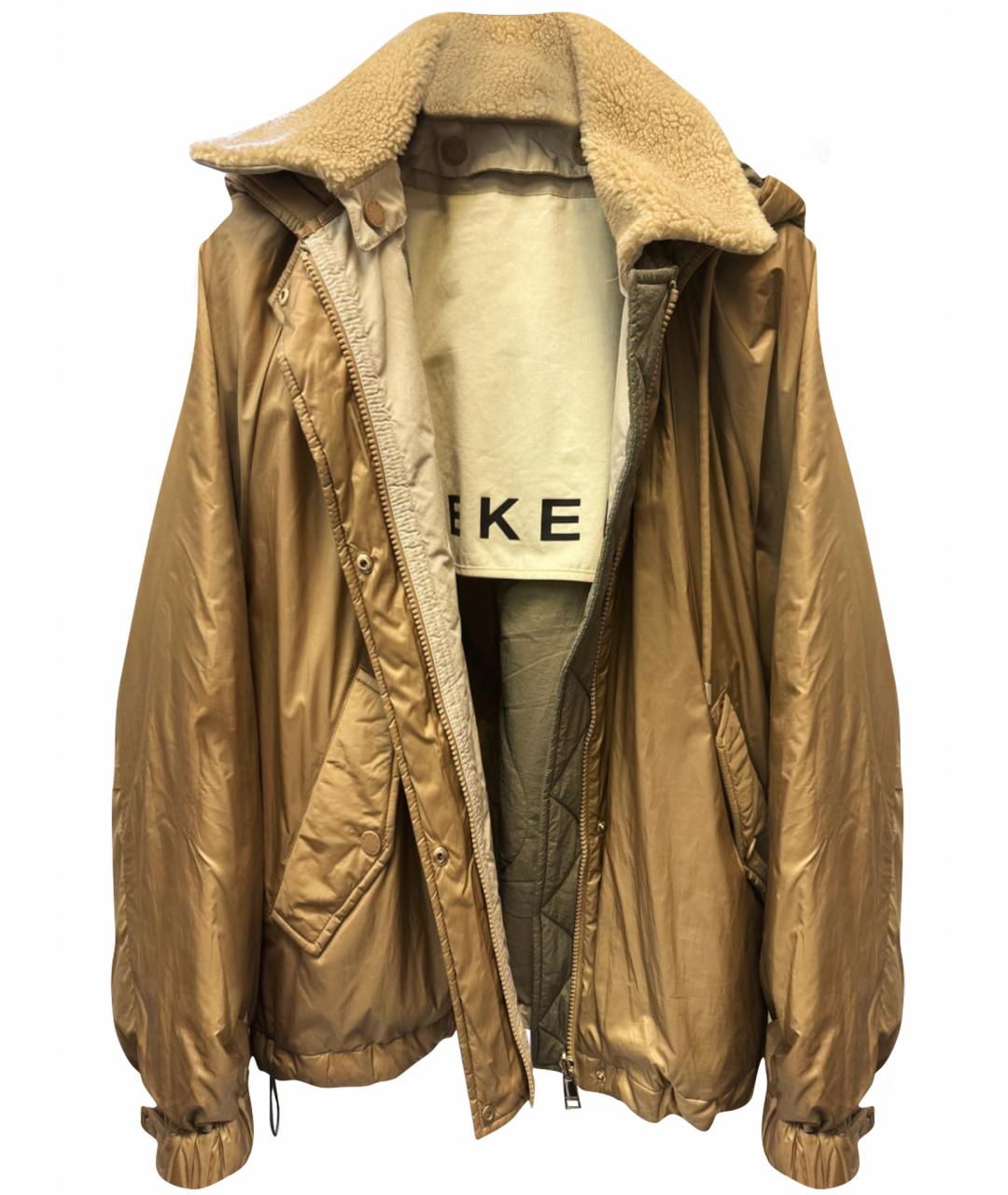 WEEKEND MAX MARA Бежевая полиэстеровая куртка, фото 1