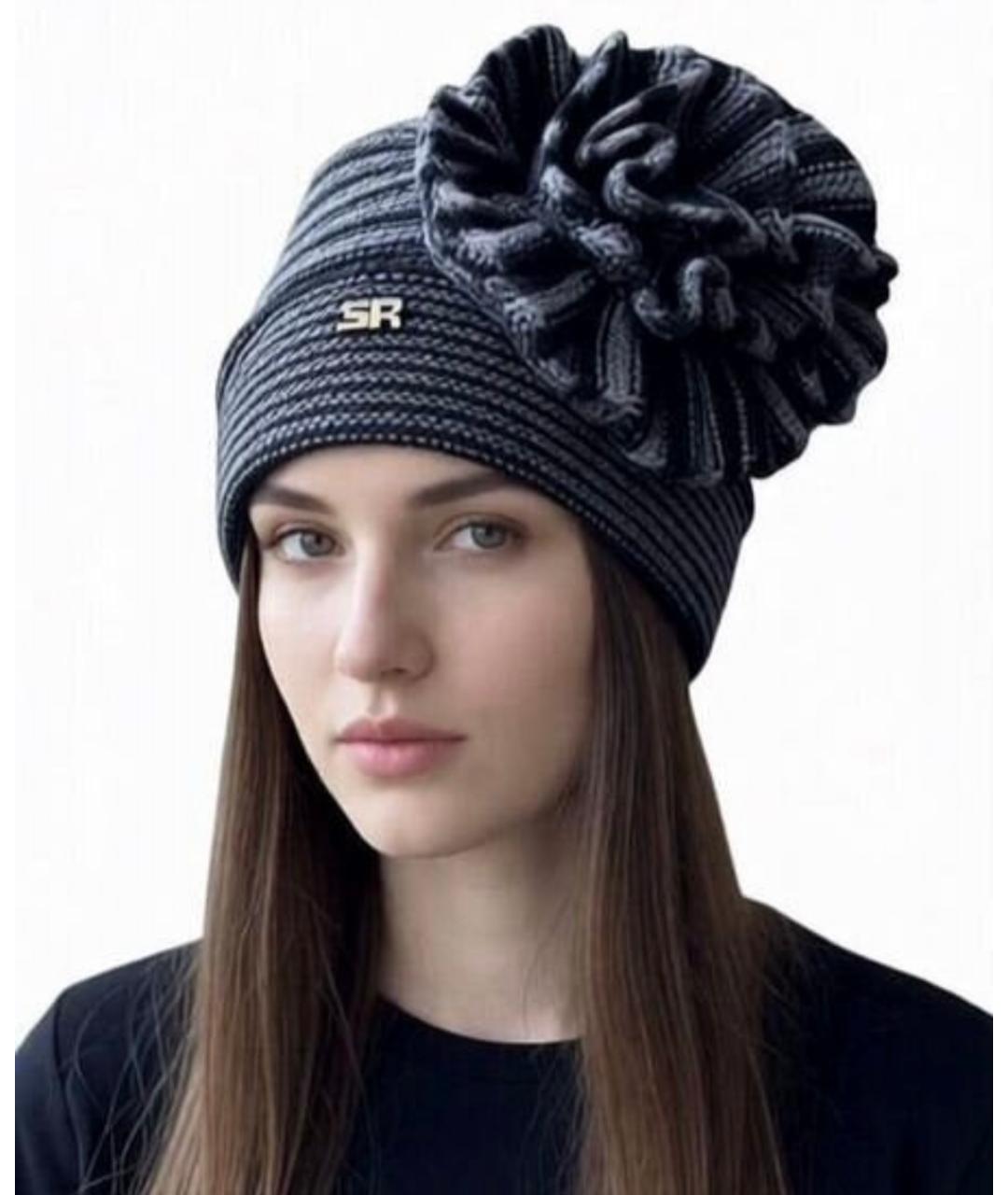 Sonya Rykiel Антрацитовая шерстяная шапка, фото 2