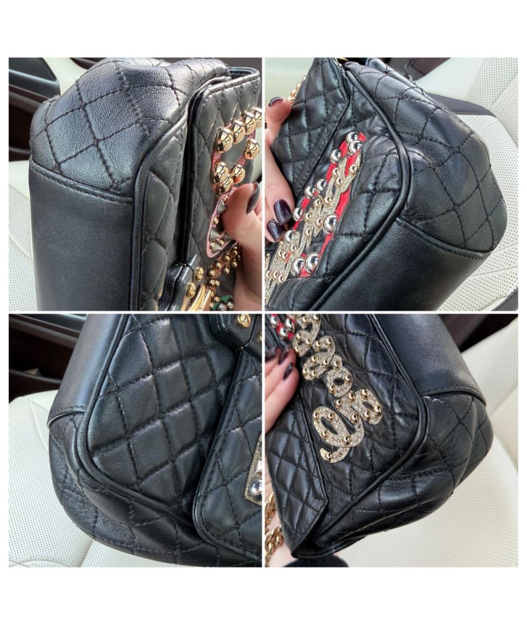 DOLCE&GABBANA Черная кожаная сумка через плечо, фото 2