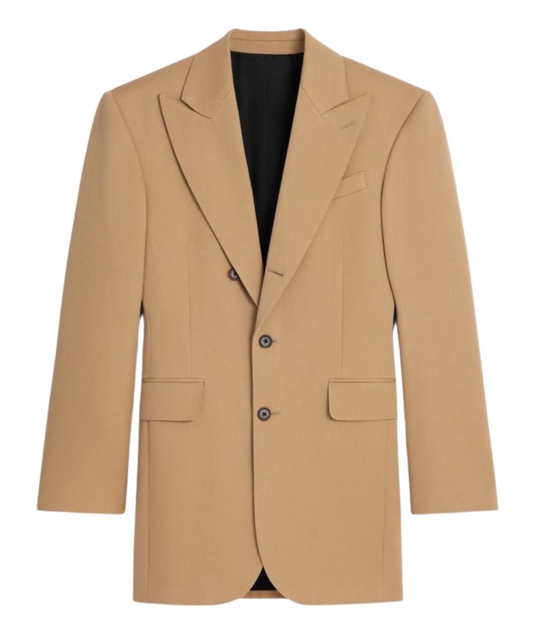 CELINE Коричневое шерстяное пальто, фото 1