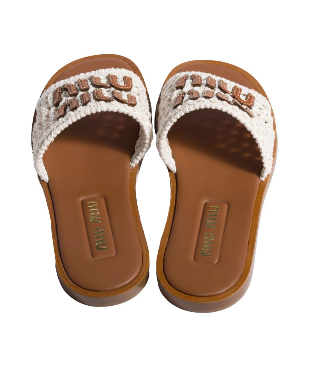 MIU MIU Текстильные шлепанцы, фото 3