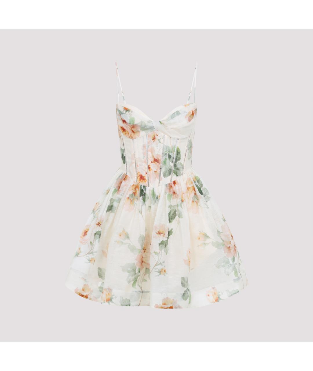 ZIMMERMANN Мульти льняное повседневное платье, фото 2