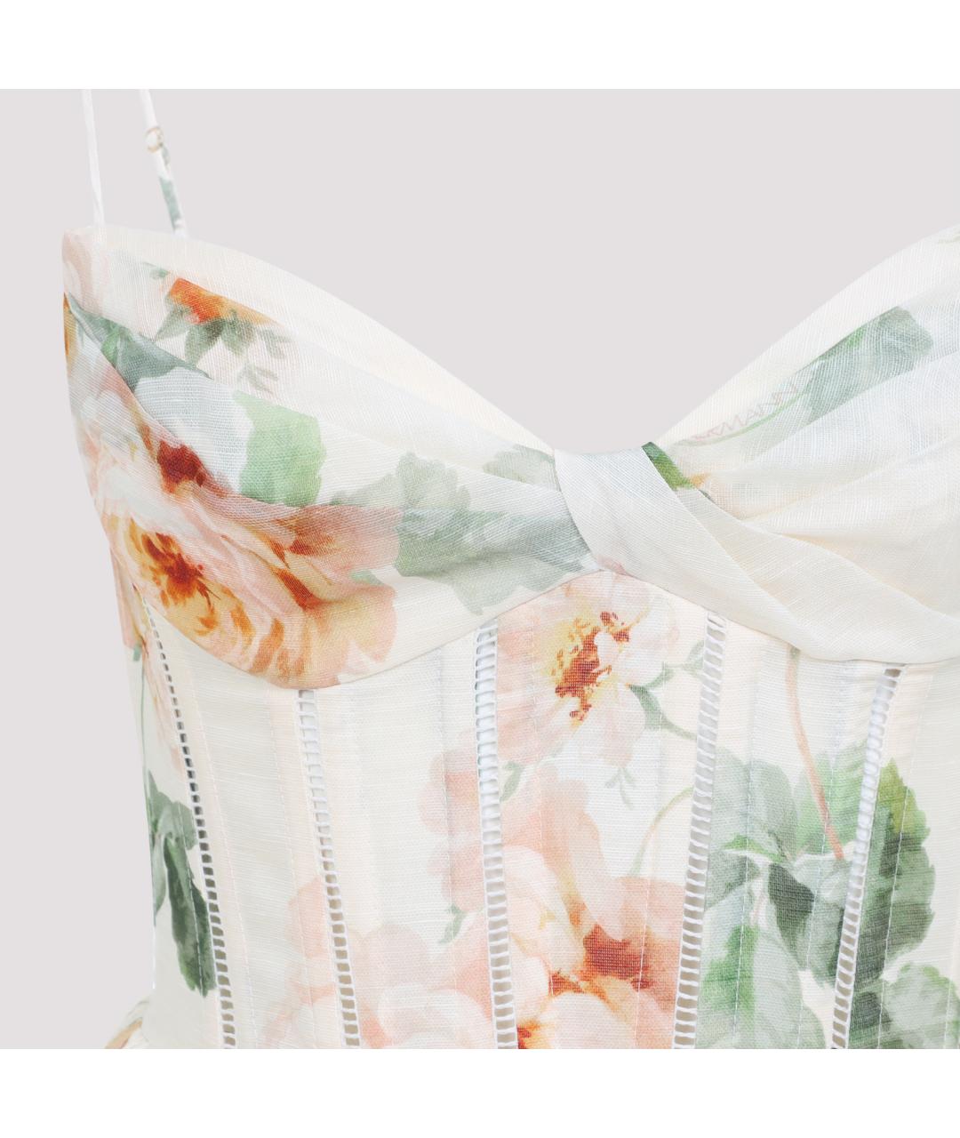 ZIMMERMANN Мульти льняное повседневное платье, фото 4