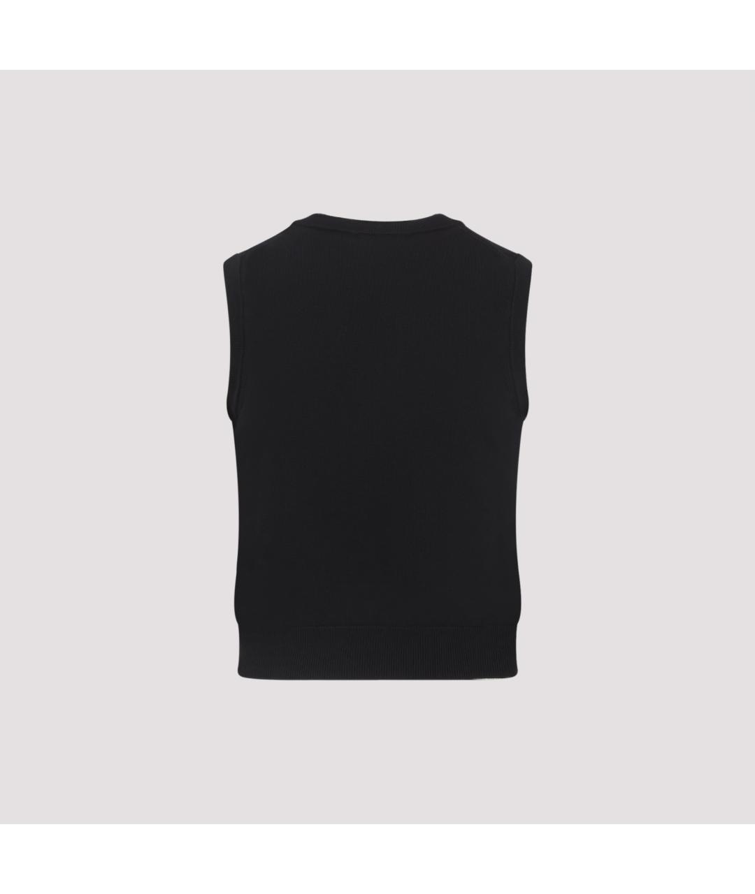 CELINE Черная шерстяная майка, фото 2
