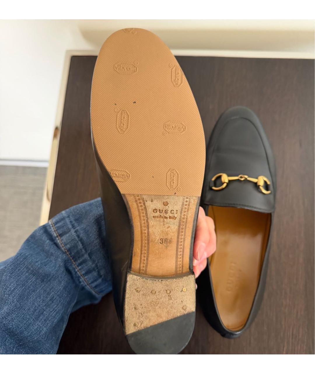 GUCCI Черные кожаные лоферы, фото 5