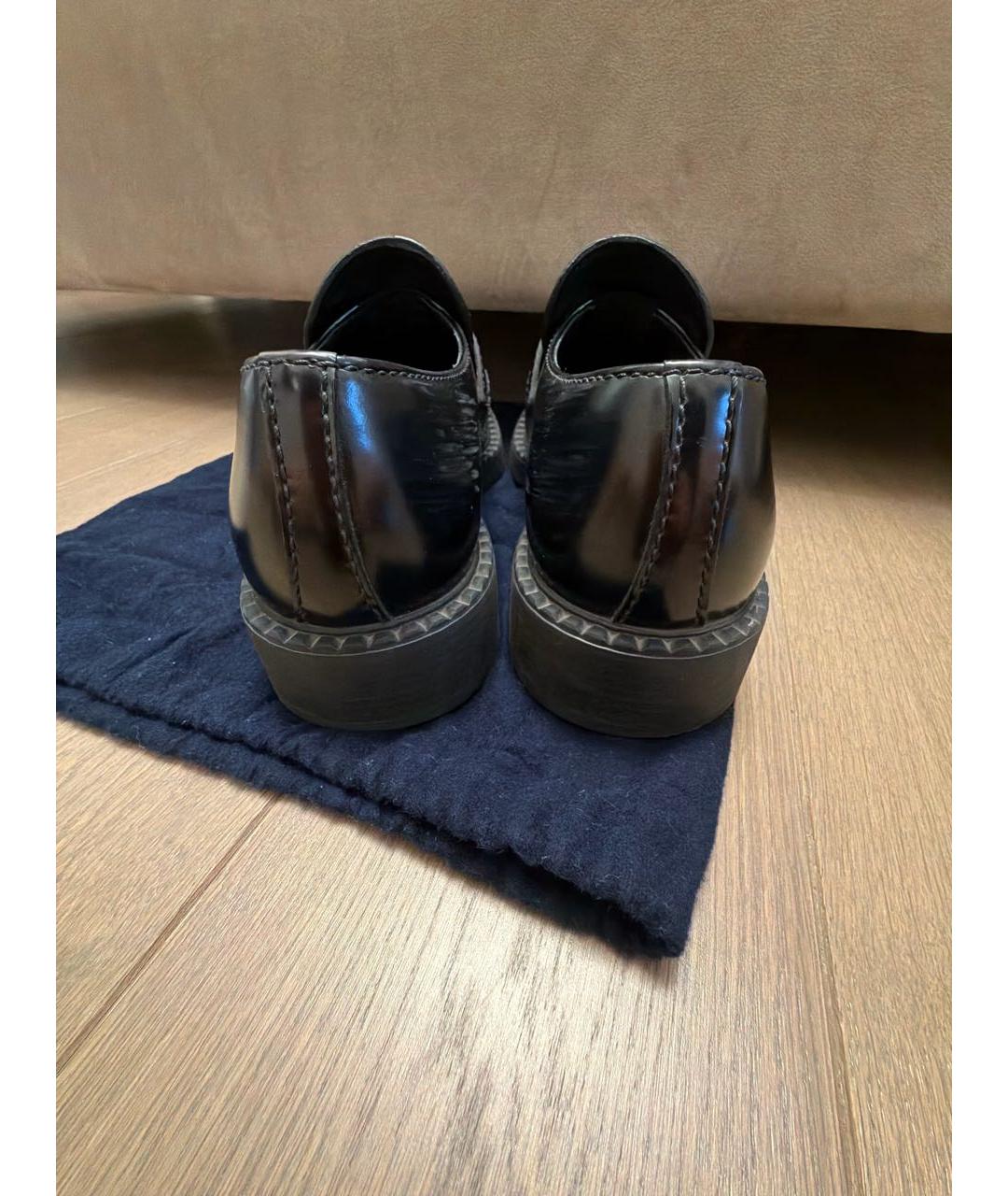 PRADA Черные кожаные лоферы, фото 4